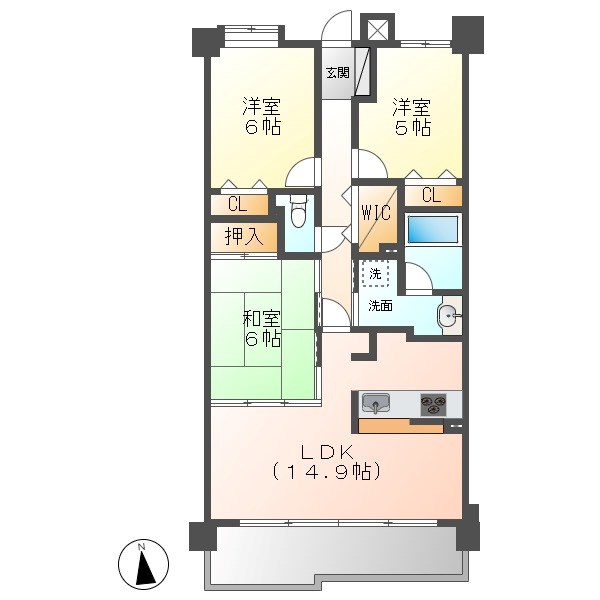ライオンズマンション三好ヶ丘 間取り
