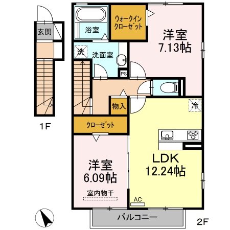 アートクレールＢ棟 間取り