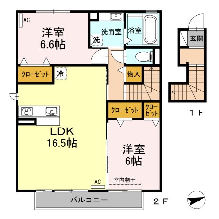 ウエストヒルズ岩崎台　Ａ棟 間取り
