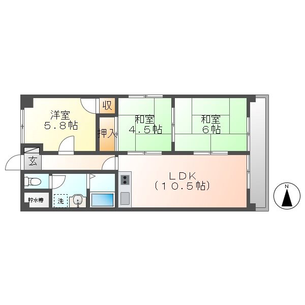 ニューコーポ植田Ⅱ 間取り