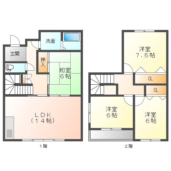 ディアコートK　西棟 間取り