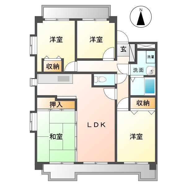 スカイヒルズ植田 間取り