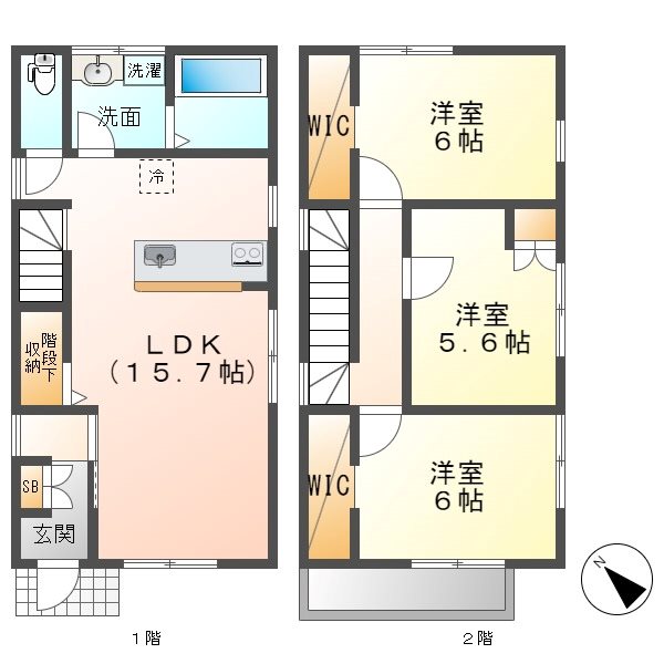 天白区焼山二丁目戸建賃貸A棟 間取り