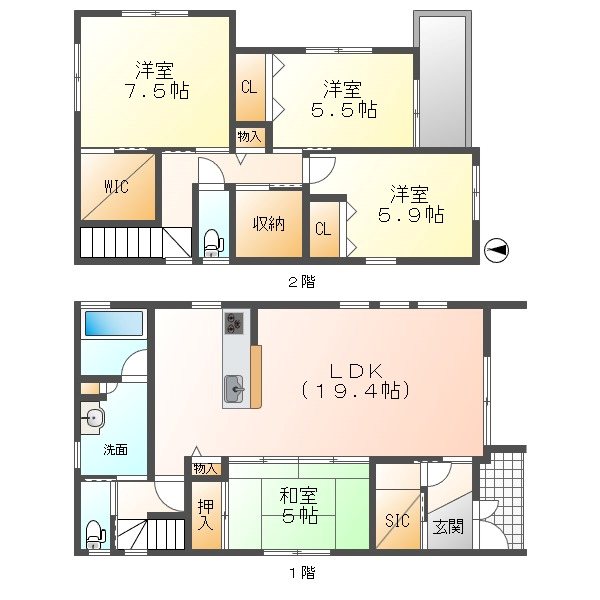 植田東戸建 間取り