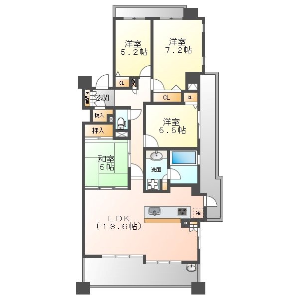 グランザ植田本町 間取り