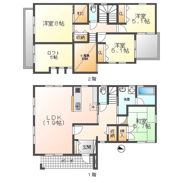 徳重1丁目戸建 間取り