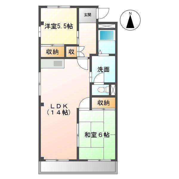 グランヒルズ横吹A 間取り