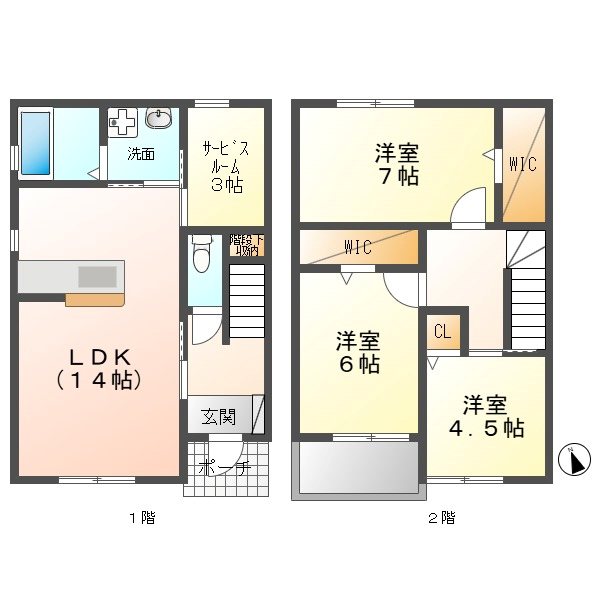 (仮称)天白区元植田KODATEXⅤ　B棟 間取り