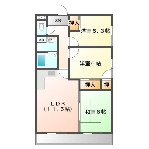エスコートはら 間取り