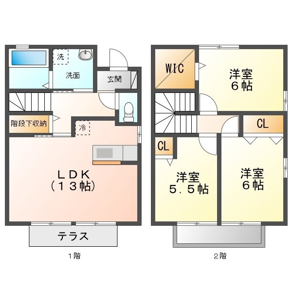 ワンダースクエア赤池Ⅱ A棟 間取り
