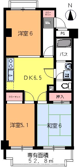 ハイツリバーサイド 間取り図