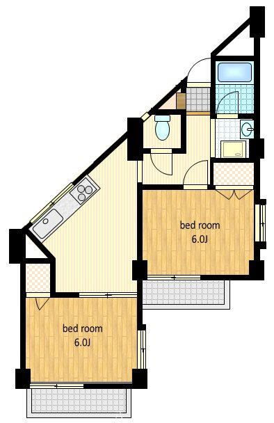 サンメイツカモシタ 間取り図