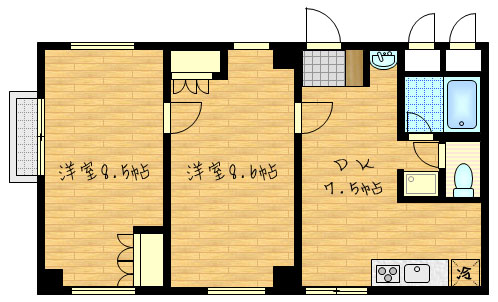 クオーレ調布 間取り図