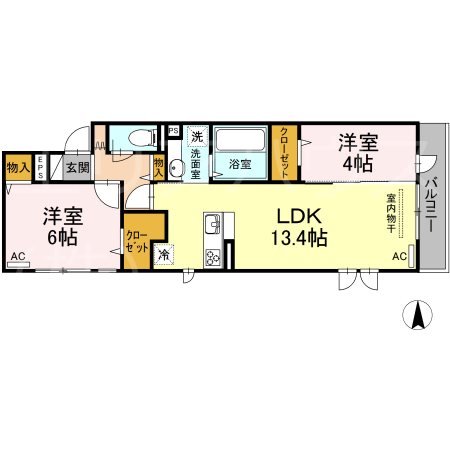 神奈川県川崎市中原区井田杉山町 間取り