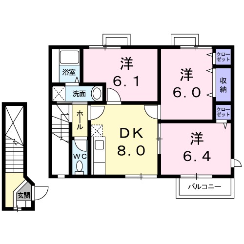 タウンホーム　Ｂ棟 間取り