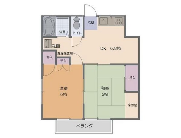 SSハイツ1階　郷ヶ丘 間取り
