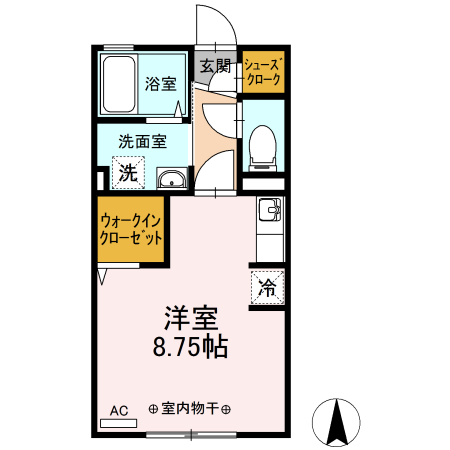 カエツリアルフィールドＤ－ｒｏｏｍ　Ａ 間取り