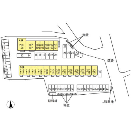 カエツリアルフィールドＤ－ｒｏｏｍ　Ｂ 間取り