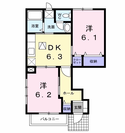 カーサ　アンソレイユＳ 間取り