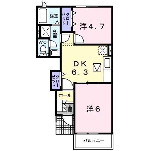 セント　ステラ　ガーデン　Ａ 間取り