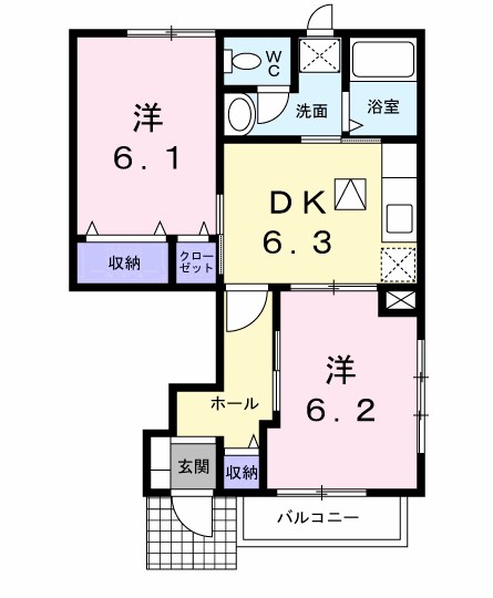 カーサ　アンソレイユＳ 間取り