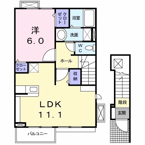 サンヴェルジュⅠ 間取り