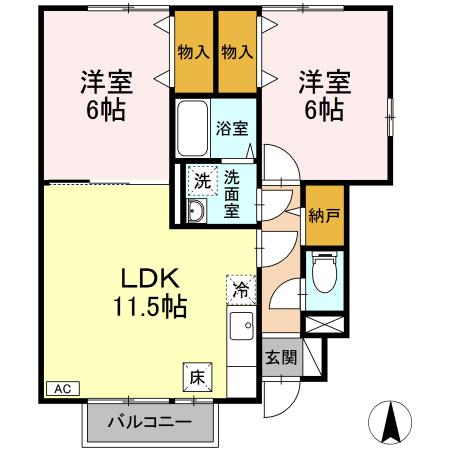 アミティ　Ｂ 間取り