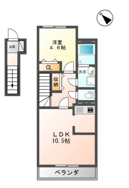 Ｃｕｏｒｅ（クオーレ） 間取り