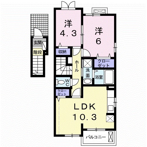 ゆうえんハイツ 間取り