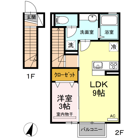 クラージュ　Ｂ 間取り