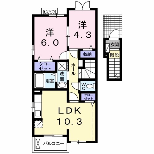 ゆうえんハイツ 間取り