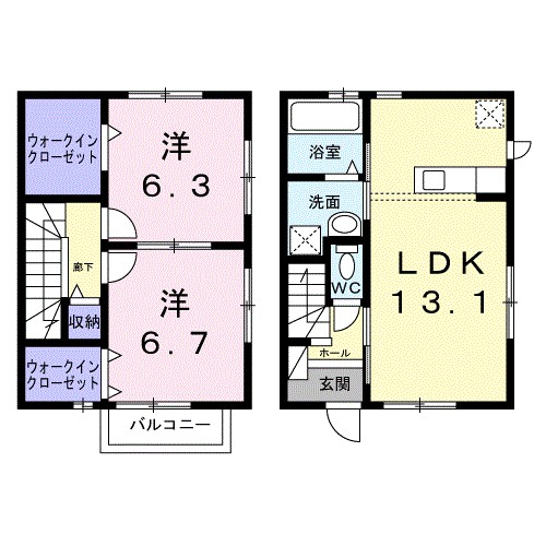 ソラーレＡ 間取り