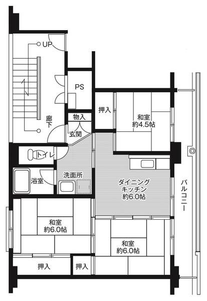 ビレッジハウス小名浜２号棟 間取り