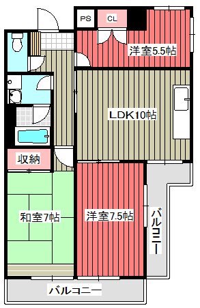 扶桑カシオハイツ 間取り
