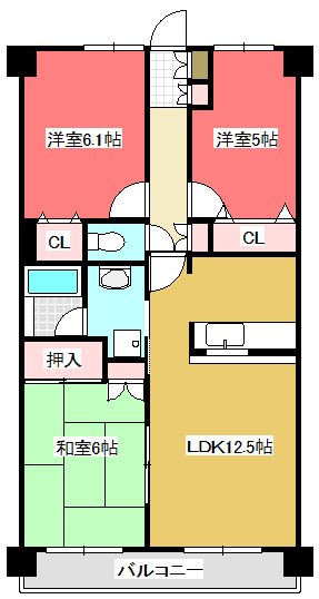 ジェンティール川口 間取り