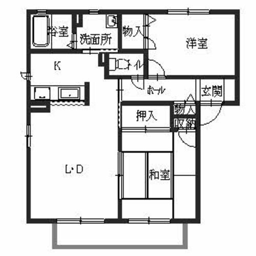 アヴァンス明石B Ｂ205号室 間取り