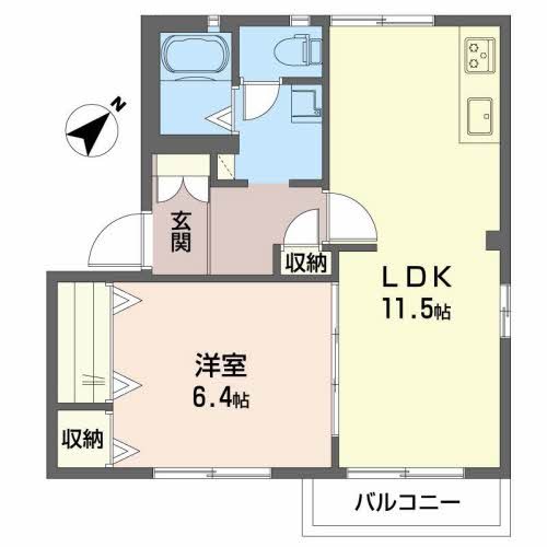 フォーレス沢野南A棟 間取り図