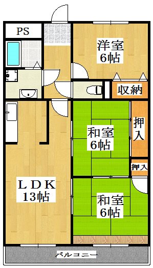 ハイツゴールド 203号室 間取り