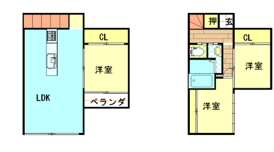 ブリッジビュー B2号室 間取り