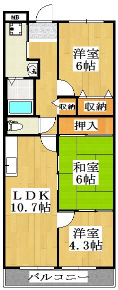 ソーシャルライフ西明石 203号室 間取り