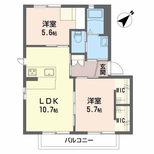 グランシード住吉A 201号室 間取り