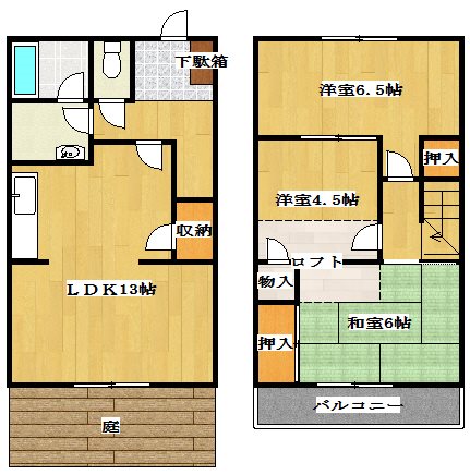 グリーンベルⅢA棟 102号室 間取り