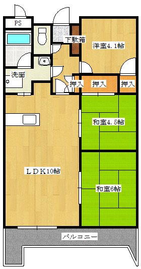 ロイヤルメゾン富士 306号室 間取り