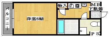 カーサ王塚台 206号室 間取り