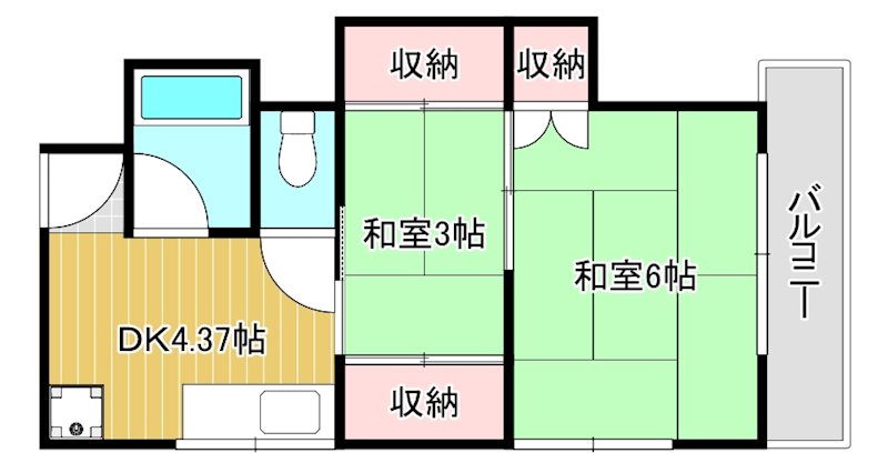 シャンブル魚住駅前 301号室 間取り