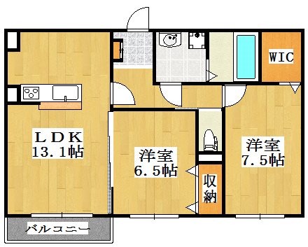 シトラスベル 202号室 間取り