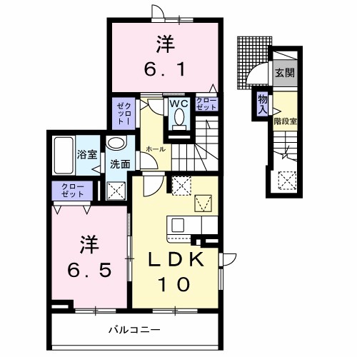 シーパレス弐番館 201号室 間取り