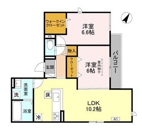 (仮)D-ROOM沢野南 101号室 間取り