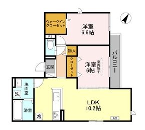 (仮)D-ROOM沢野南 301号室 間取り