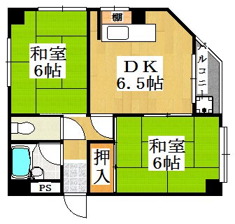 ＫＮ中岡ビル 401号室 間取り